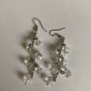 Silver pendant earrings